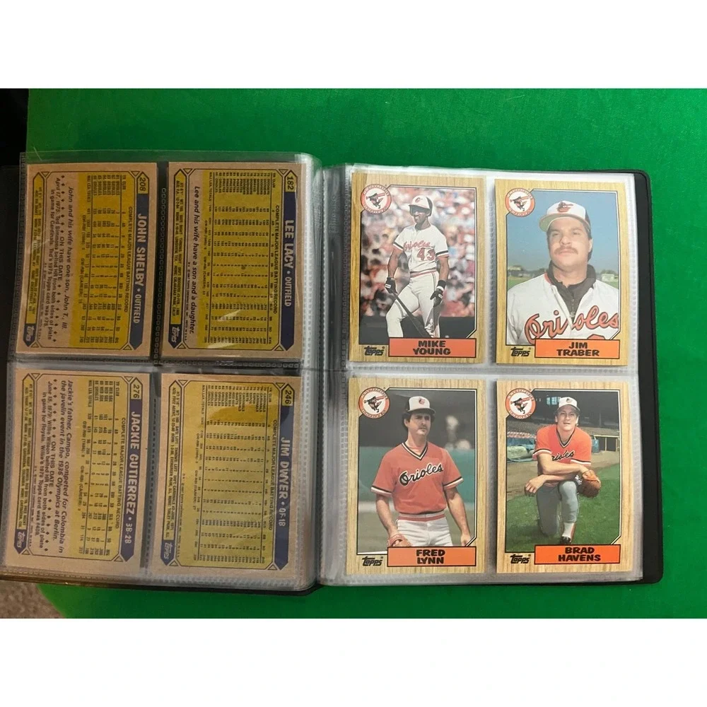 Baltimore Orioles 1987 Topps Team‎ Set with 40 card collector album.